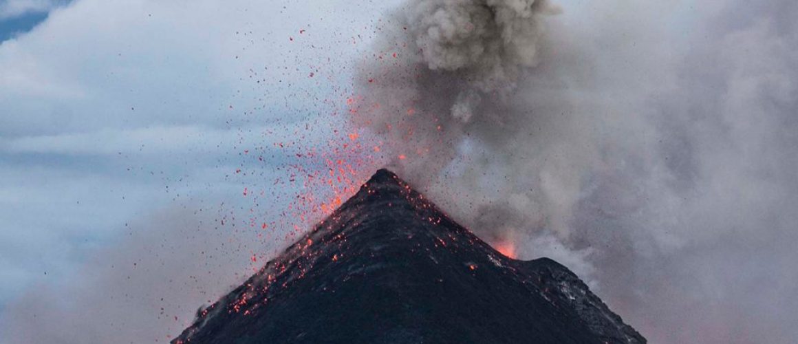 geography-volcano-erupting